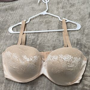 Soma Lace Strapless Bra - Cream
